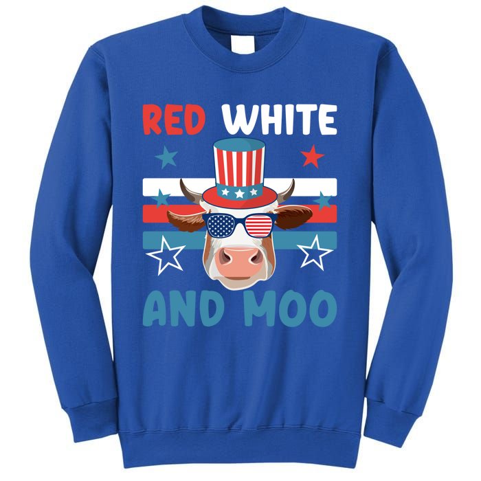 4th Of July Design Moorica Highland Cow Usa Patriotic Cow Gift Sweatshirt