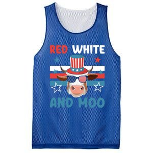 4th Of July Design Moorica Highland Cow Usa Patriotic Cow Gift Mesh Reversible Basketball Jersey Tank