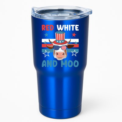 4th Of July Design Moorica Highland Cow Usa Patriotic Cow Gift Tumbler
