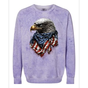 4th Of July Bald Eagle American US Flag Country 4th Of July Colorblast Crewneck Sweatshirt