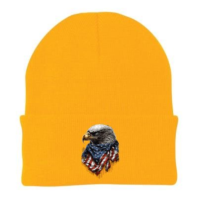 4th Of July Bald Eagle American US Flag Country 4th Of July Knit Cap Winter Beanie