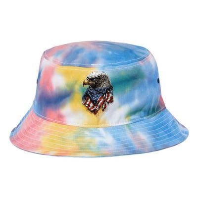 4th Of July Bald Eagle American US Flag Country 4th Of July Tie Dye Newport Bucket Hat