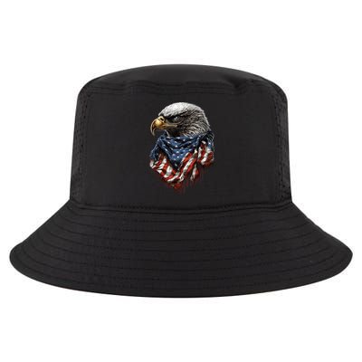 4th Of July Bald Eagle American US Flag Country 4th Of July Cool Comfort Performance Bucket Hat