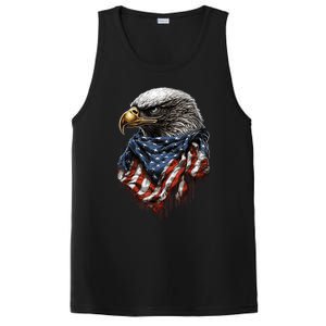 4th Of July Bald Eagle American US Flag Country 4th Of July PosiCharge Competitor Tank