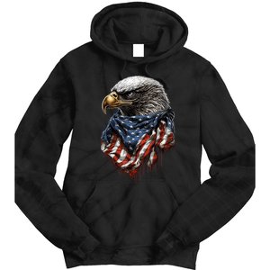 4th Of July Bald Eagle American US Flag Country 4th Of July Tie Dye Hoodie