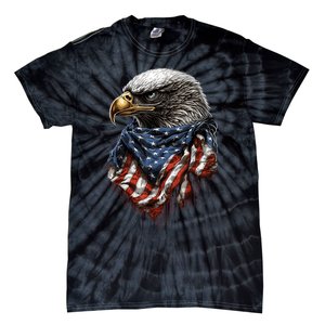 4th Of July Bald Eagle American US Flag Country 4th Of July Tie-Dye T-Shirt