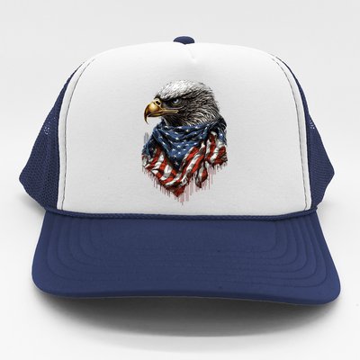 4th Of July Bald Eagle American US Flag Country 4th Of July Trucker Hat