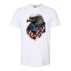 4th Of July Bald Eagle American US Flag Country 4th Of July Softstyle CVC T-Shirt