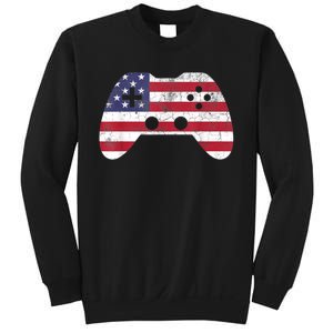 4th Of July Video Game Gamer Boy Men USA Sweatshirt