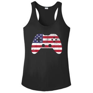 4th Of July Video Game Gamer Boy Men USA Ladies PosiCharge Competitor Racerback Tank