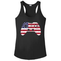 4th Of July Video Game Gamer Boy Men USA Ladies PosiCharge Competitor Racerback Tank