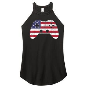 4th Of July Video Game Gamer Boy Men USA Women's Perfect Tri Rocker Tank