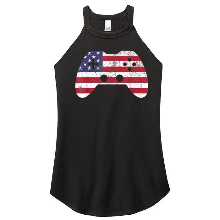 4th Of July Video Game Gamer Boy Men USA Women's Perfect Tri Rocker Tank