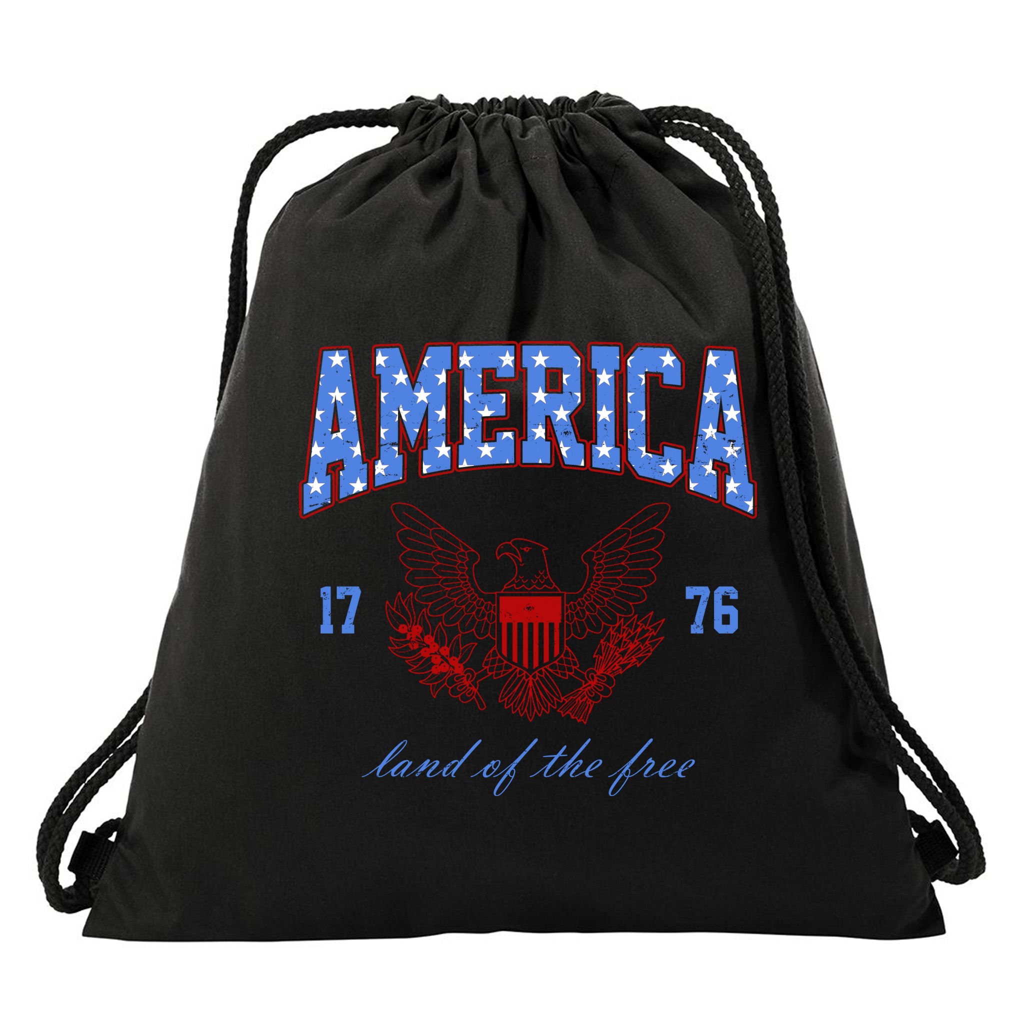 4th Of July Independence Day Land Of The Free Drawstring Bag