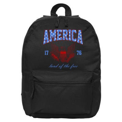 4th Of July Independence Day Land Of The Free 16 in Basic Backpack