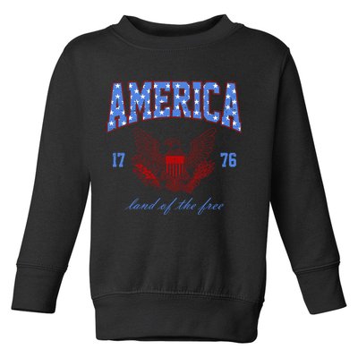 4th Of July Independence Day Land Of The Free Toddler Sweatshirt