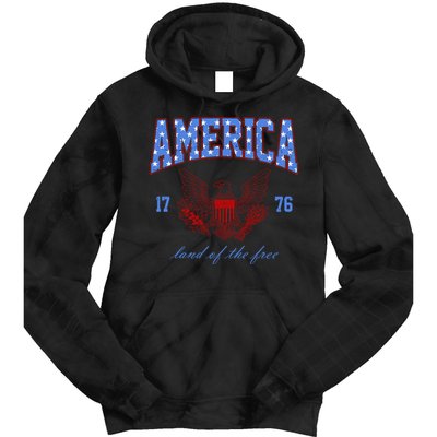 4th Of July Independence Day Land Of The Free Tie Dye Hoodie