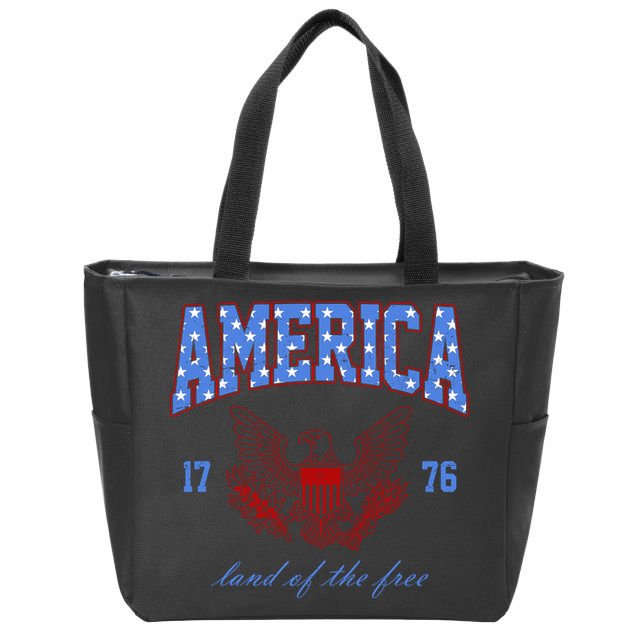 4th Of July Independence Day Land Of The Free Zip Tote Bag