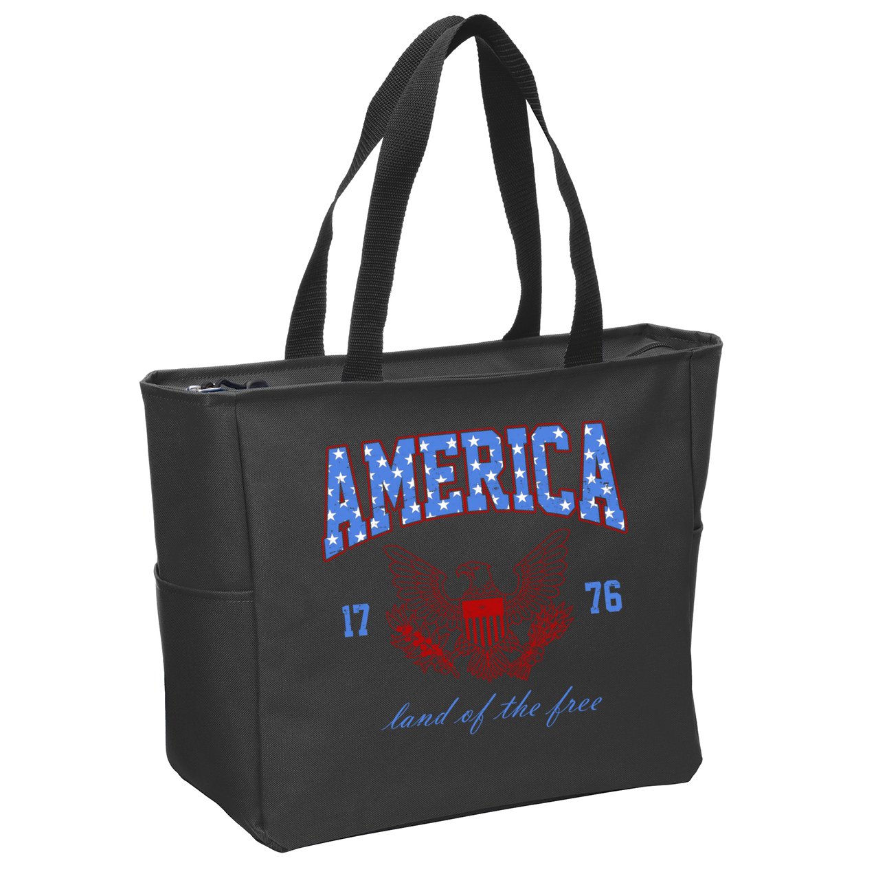 4th Of July Independence Day Land Of The Free Zip Tote Bag