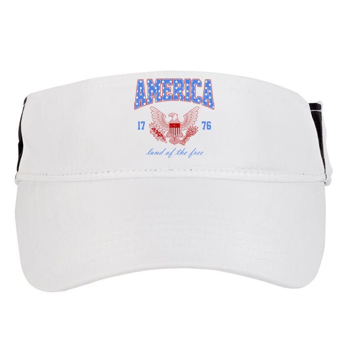 4th Of July Independence Day Land Of The Free Adult Drive Performance Visor