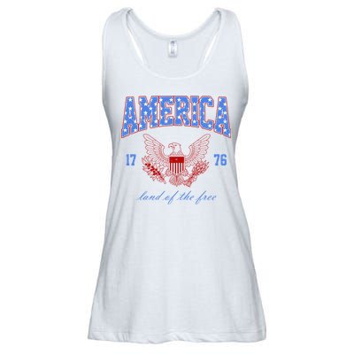 4th Of July Independence Day Land Of The Free Ladies Essential Flowy Tank