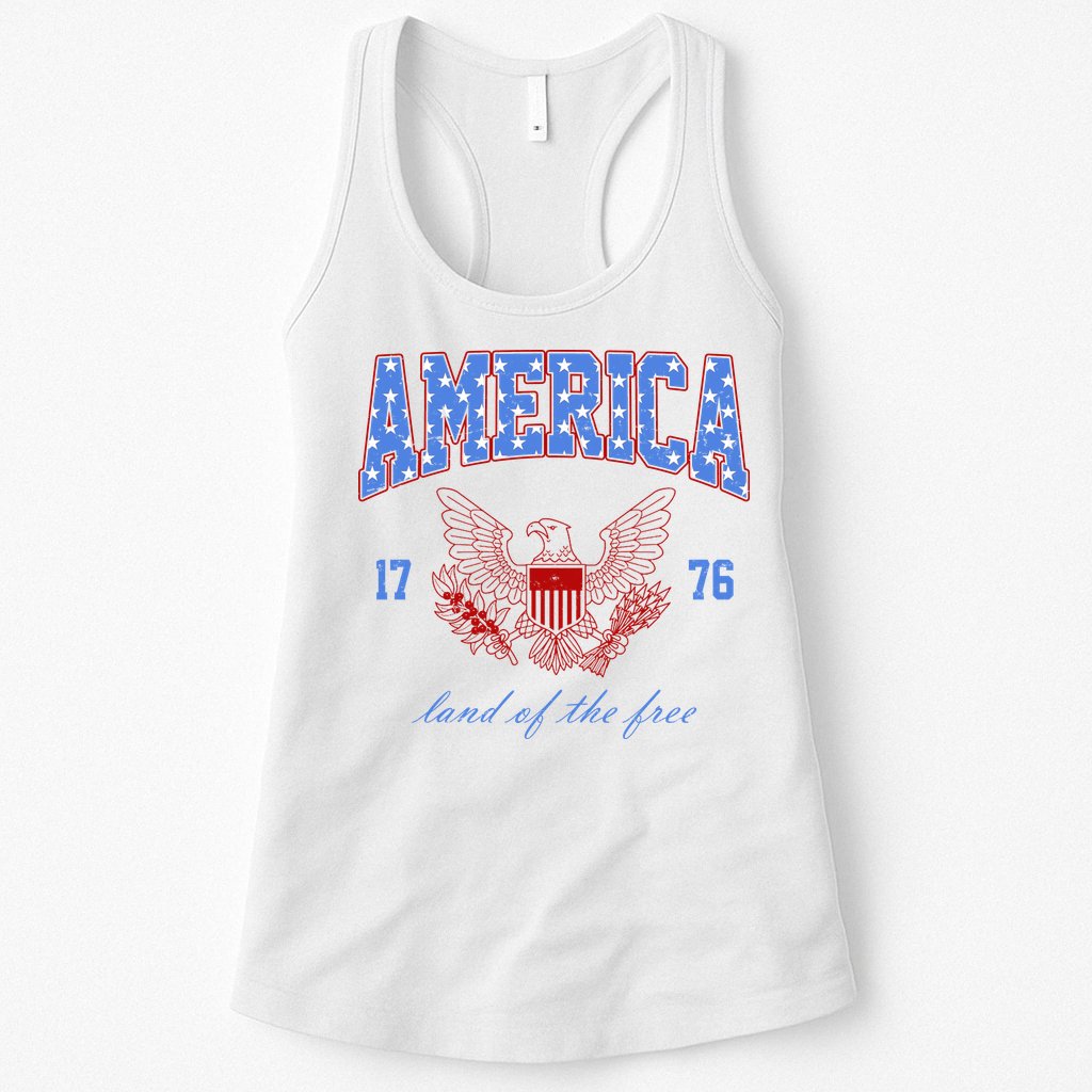 4th Of July Independence Day Land Of The Free Womens Tank Top
