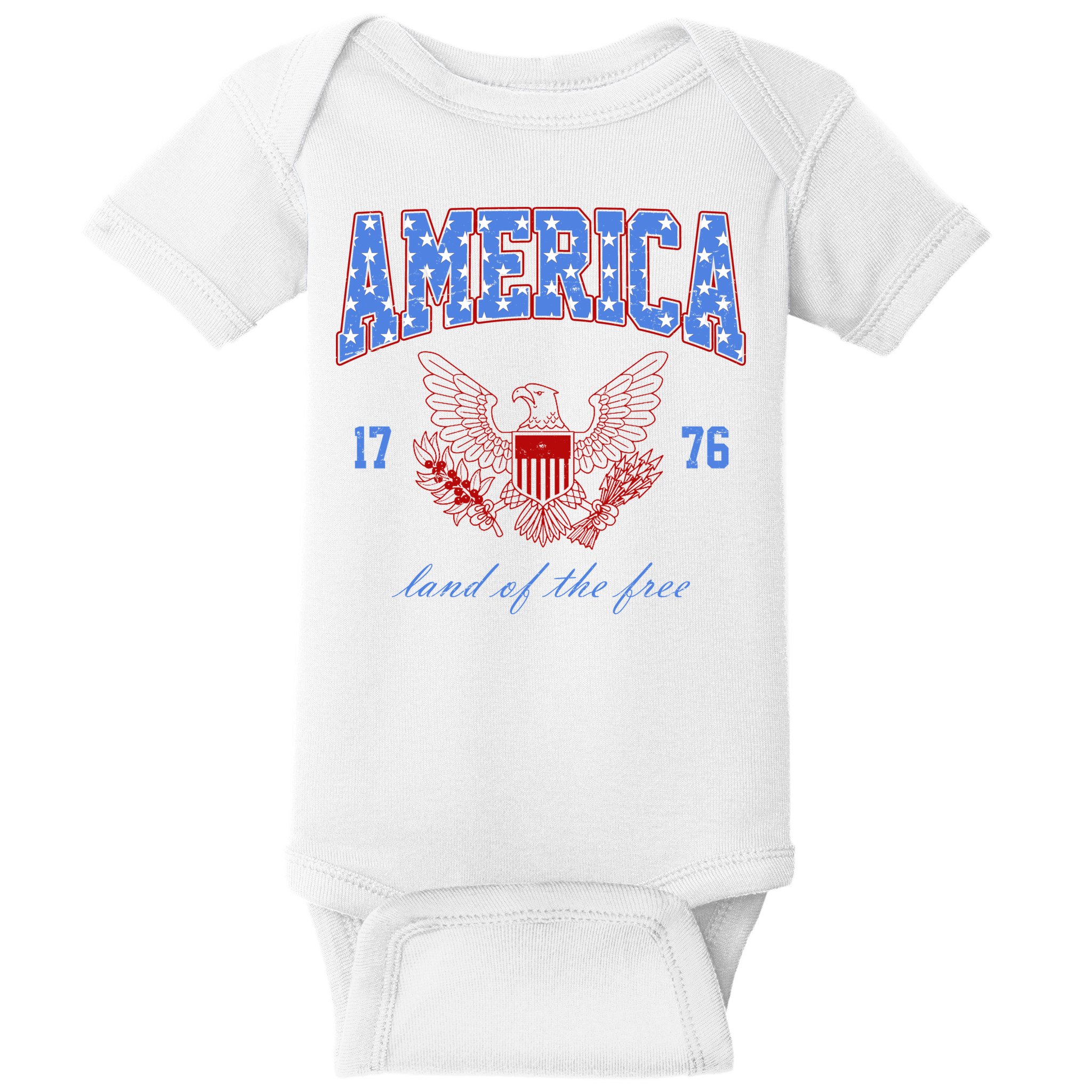 4th Of July Independence Day Land Of The Free Baby Bodysuit