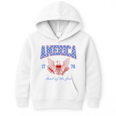 4th Of July Independence Day Land Of The Free Kids Hoodie