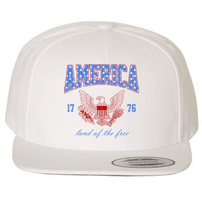4th Of July Independence Day Land Of The Free Wool Snapback Cap