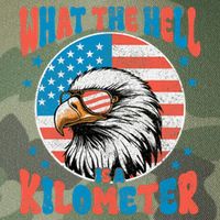 4th Of July What The Hell Is A Kilometer George Washington Legacy Tie Dye Trucker Hat