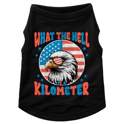 4th Of July What The Hell Is A Kilometer George Washington Doggie Tank