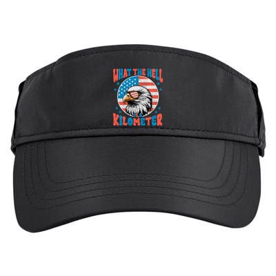 4th Of July What The Hell Is A Kilometer George Washington Adult Drive Performance Visor