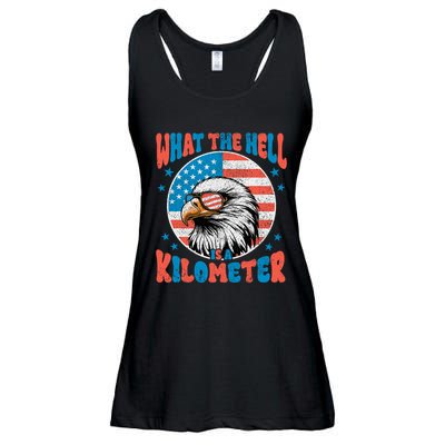 4th Of July What The Hell Is A Kilometer George Washington Ladies Essential Flowy Tank