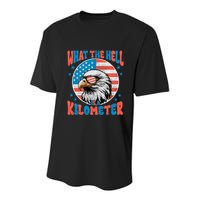 4th Of July What The Hell Is A Kilometer George Washington Youth Performance Sprint T-Shirt