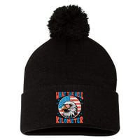 4th Of July What The Hell Is A Kilometer George Washington Pom Pom 12in Knit Beanie