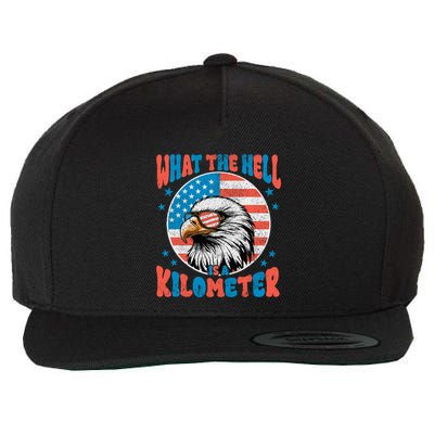 4th Of July What The Hell Is A Kilometer George Washington Wool Snapback Cap