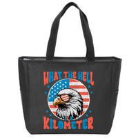 4th Of July What The Hell Is A Kilometer George Washington Zip Tote Bag