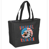 4th Of July What The Hell Is A Kilometer George Washington Zip Tote Bag
