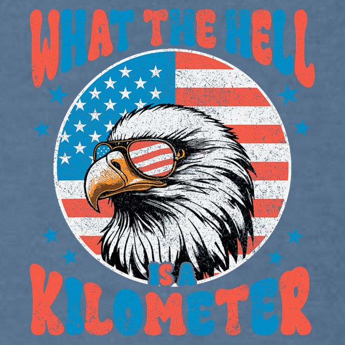 4th Of July What The Hell Is A Kilometer George Washington Garment-Dyed Sweatshirt