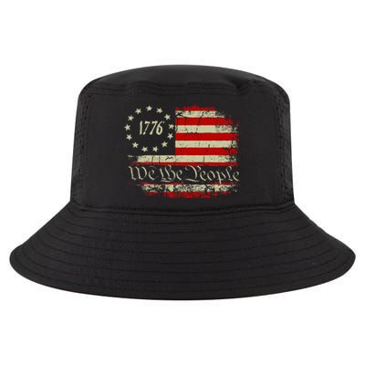 4th Of July We The People 1776 Usa Flag Cool Comfort Performance Bucket Hat