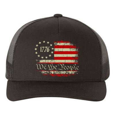 4th Of July We The People 1776 Usa Flag Yupoong Adult 5-Panel Trucker Hat