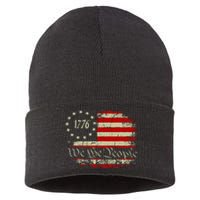 4th Of July We The People 1776 Usa Flag Sustainable Knit Beanie