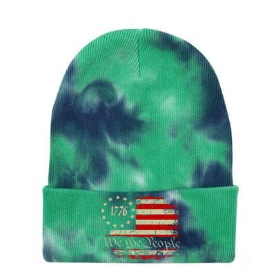 4th Of July We The People 1776 Usa Flag Tie Dye 12in Knit Beanie