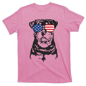 4th Of July Rottweiler Rottie Dog Patriotic USA Sunglasses T-Shirt