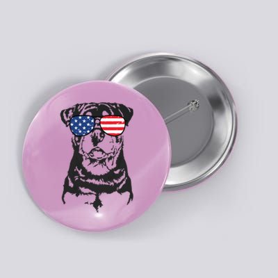 4th Of July Rottweiler Rottie Dog Patriotic USA Sunglasses Button