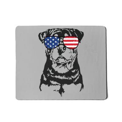 4th Of July Rottweiler Rottie Dog Patriotic USA Sunglasses Mousepad