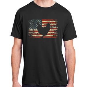 4th Of July Chicken Patriotic American Flag Adult ChromaSoft Performance T-Shirt