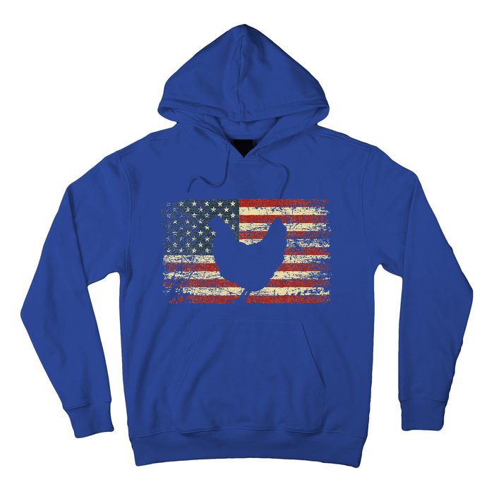 4th Of July Chicken Patriotic American Flag Hoodie