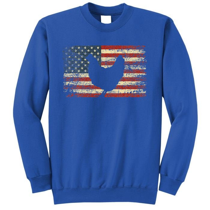 4th Of July Chicken Patriotic American Flag Sweatshirt