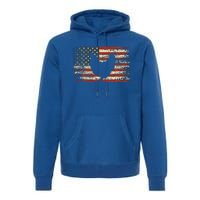 4th Of July Chicken Patriotic American Flag Premium Hoodie